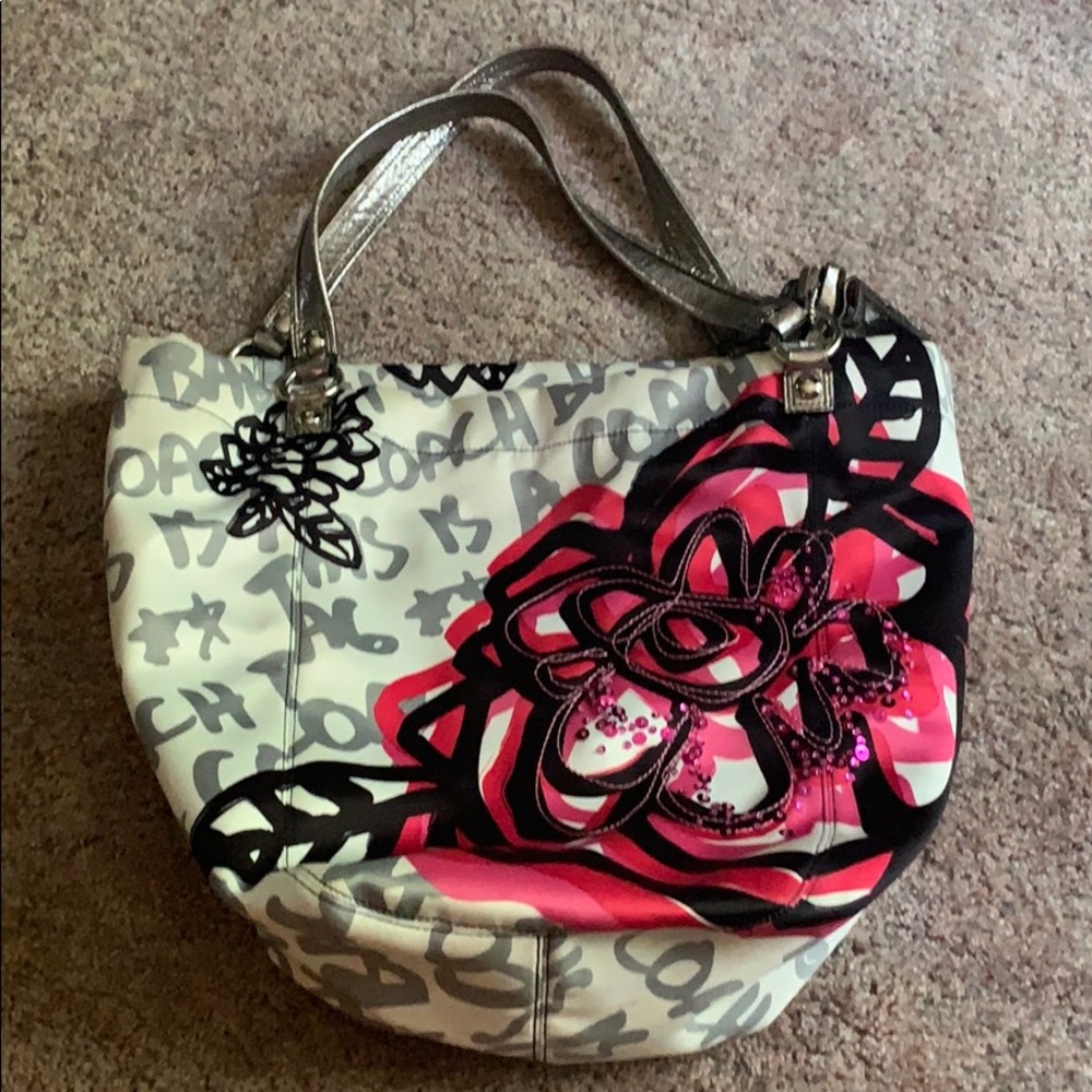 Coach poppy collection shoulder  bag